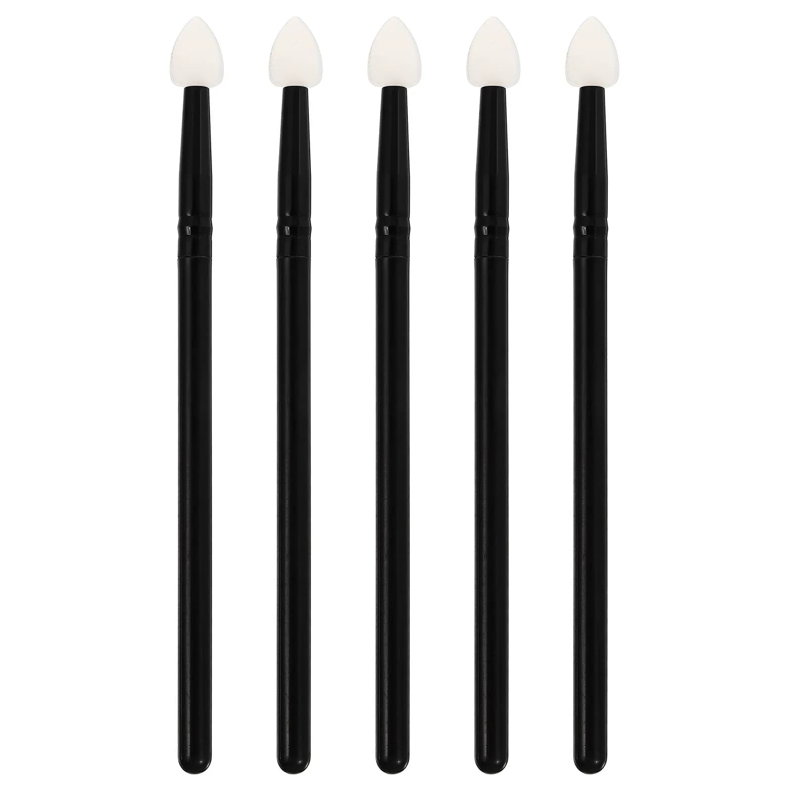 Set di pennelli per ombretto in silicone da 5 pezzi, set di pennelli per trucco professionale portatile, con manico morbido, strumento per il trucco degli occhi, kit per ragazze