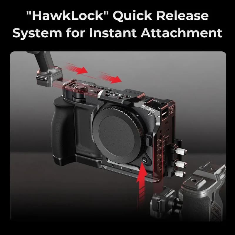 SmallRig 5904 ZR Camera Cage Nikon ZR HawkLock Quick Release Silicone Grip Cable Clamp Arca-Swiss Tripod Plate SmallRig 5904
