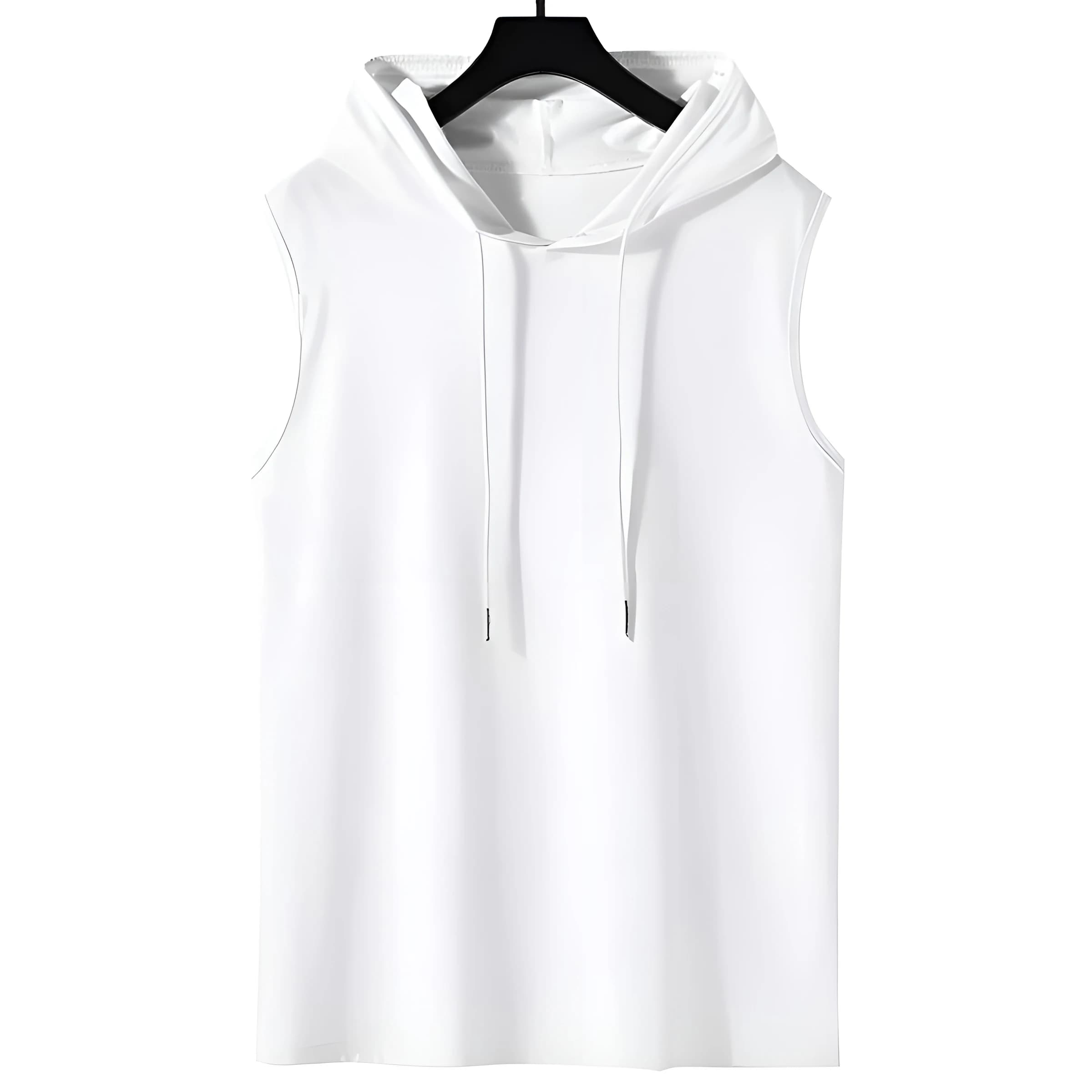 Nuovo gilet senza maniche da uomo dallo stile casual, giovanile e trendy, con cappuccio (non rimovibile)