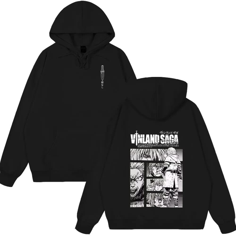 Anime Vinland Saga indossa manga Thorfinn Karlsefni abbigliamento donna uomo Harajuku stile oversize coppia felpa con cappuccio scaldamuscoli invernale
