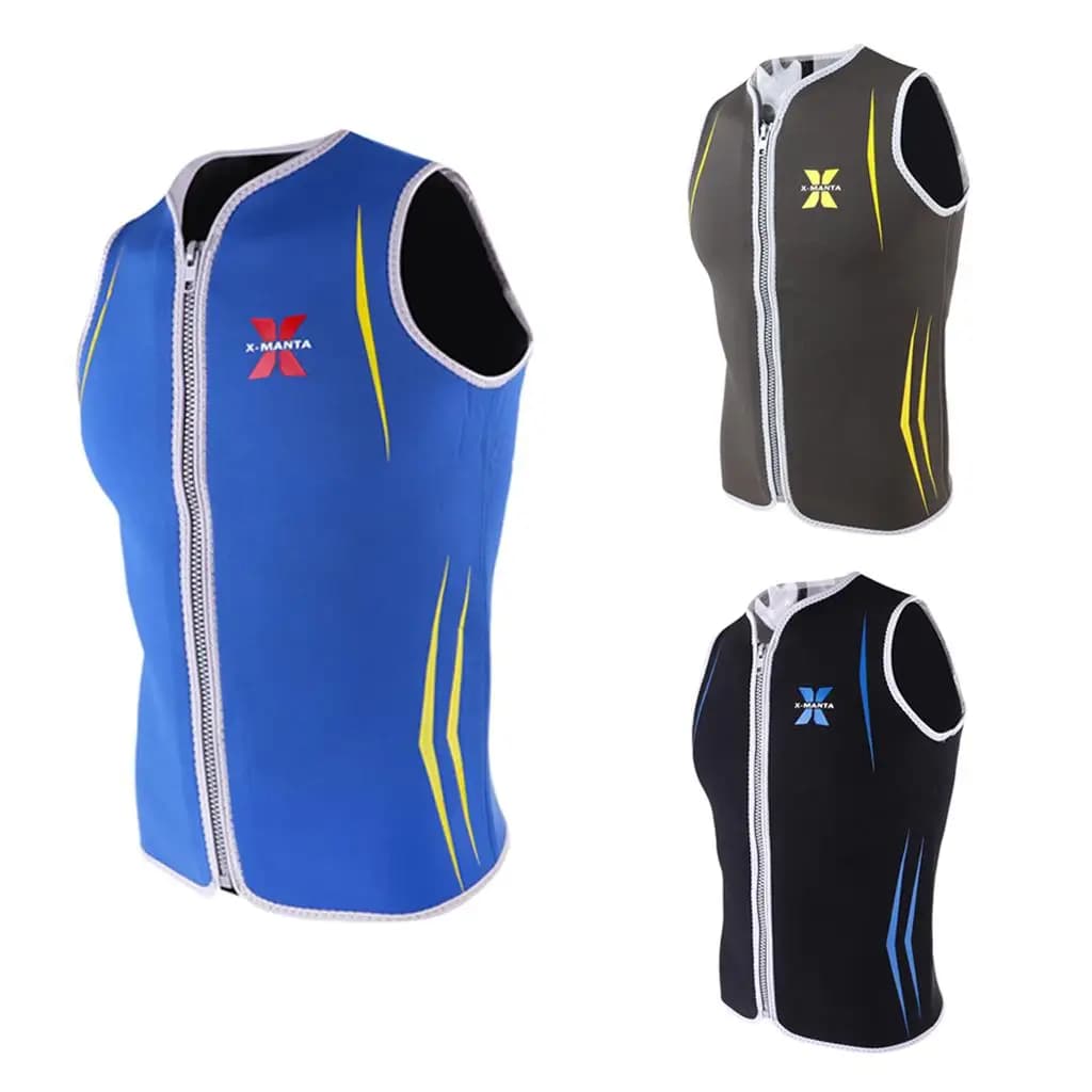 Gilet in neoprene super elasticizzato da uomo, costume da bagno in neoprene, tuta da surf per snorkeling, nuoto, sport acquatici