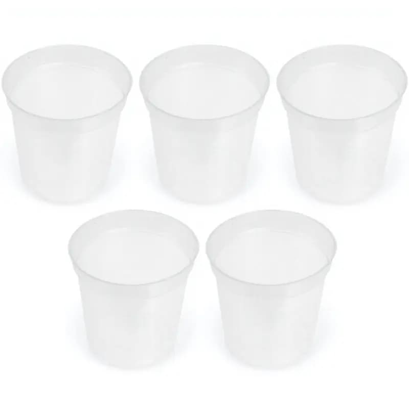 Set di 5 Vasi Trasparenti in Plastica per Semina, Clonazione, Ambiente Umido e Caldo, per Fiori, Verdure e Orchidee