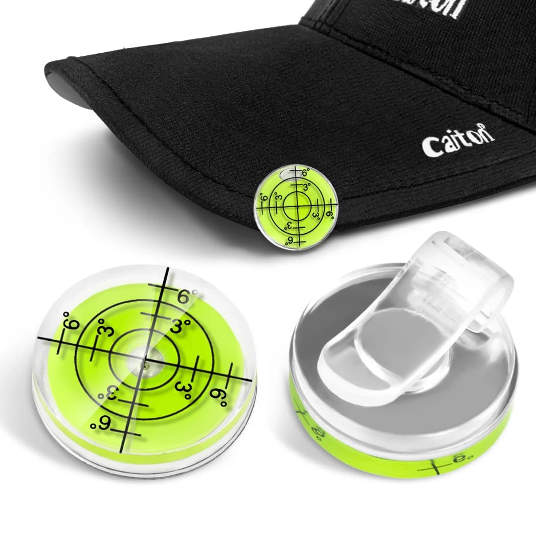 Caiton Clip magnetica per cappello da golf e indicatore di palla con livello di precisione, aiuto per l'allineamento del golf per uomini e donne.