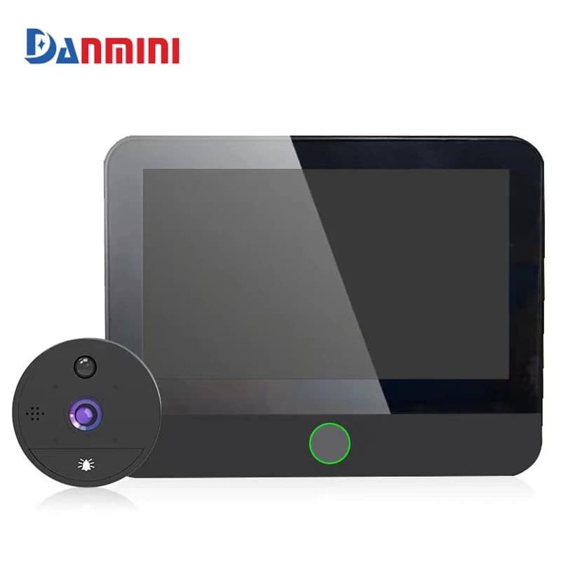 Spioncino Digitale per Porta da 4.3'' con Videocamera 3MP, Compatibile con Tuya Smart Life, Angolo di Visione 145° ° Videocitofono Wireless con Visione Notturna e Rilevamento Umano
