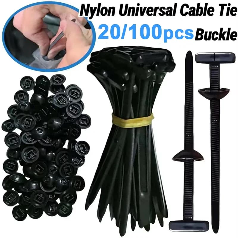 20/100pcs Auto Fascette In Nylon Wrap Cavo Fisso di Fissaggio Pinze Auto Tubo di Fissaggio Zip Cinghia Auto-Bloccante Riutilizzabile Fascette In Nylon