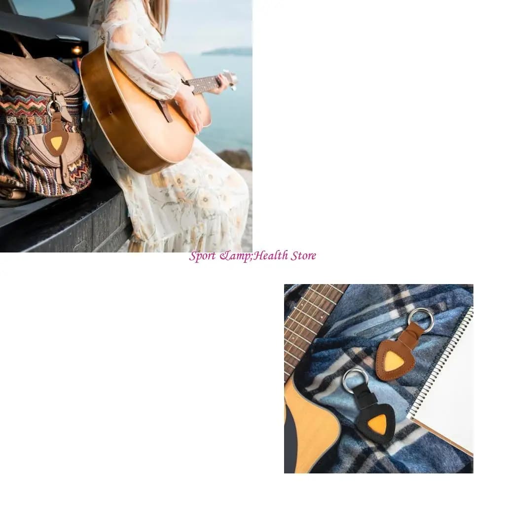Sacchetto stoccaggio del plettro chitarra Triangolare Pick Caschia Pratica Pick Container Texture Adatto per cima