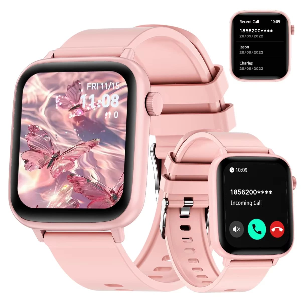 LAXASFIT New Smart Watch Women's Screen 1.83 Inch Custom Dial IP68 Smart Watch Waterproof Man Bluetooth Talk Fashionable Bracelet