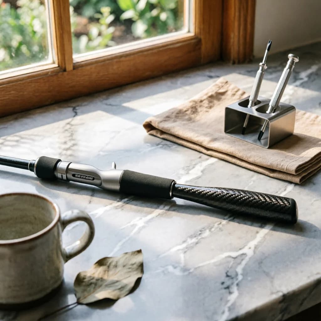 Integrated Rod Handle Woven Finish Carbon Fiber Rod Grip Textured Fishing Grip Long-Lasting Lightweight