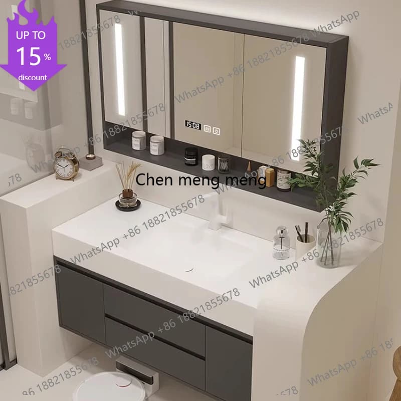 G153 Armadio Moderno di Lusso con Specchio Salvaspazio, Decorazioni Personalizzate, Mobile da Bagno, Armadietto da Cucina, Arredamento per la Casa