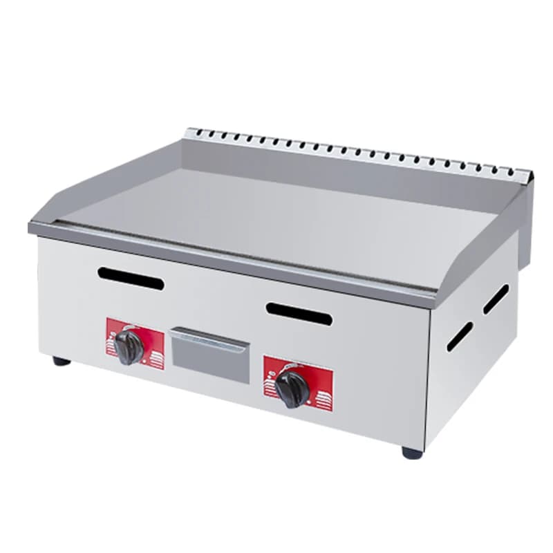 Commercial Stainless Steel Gas Teppanyaki Fried Steak Hamburger Barbecue Frying Pan Combined Double