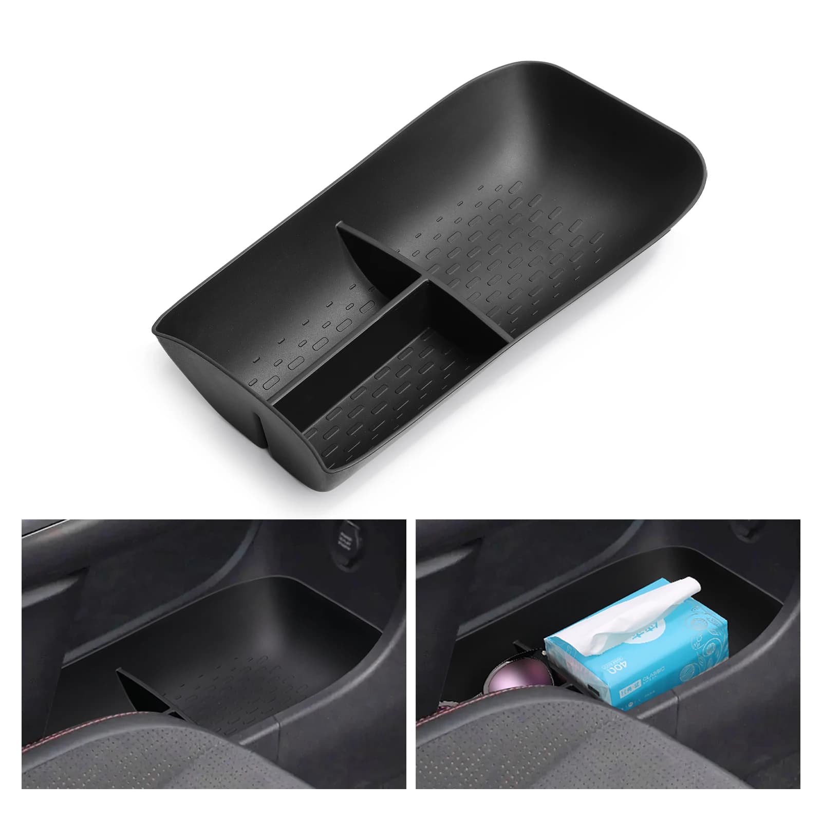 Vassoio portaoggetti per console centrale per Smart # Organizer per auto a 3 strati centrali inferiori, accessori per l'organizzazione e l'ordinamento