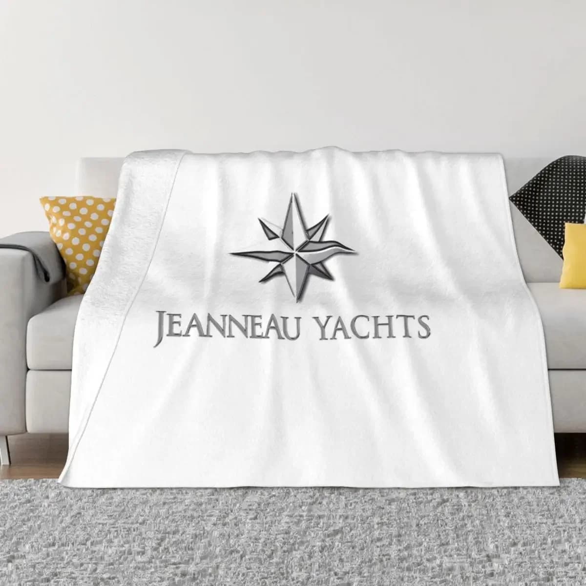 Jeanneau yachts throw blanket sleeping bag covered with halloween beach blanket