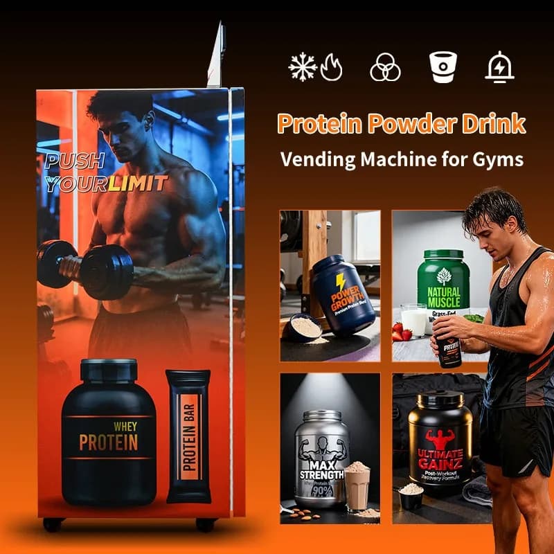 FL Customized Wholesale Commercial High Traffic Automatic Protein Powder Vending Machine for Gym with Touch Screen