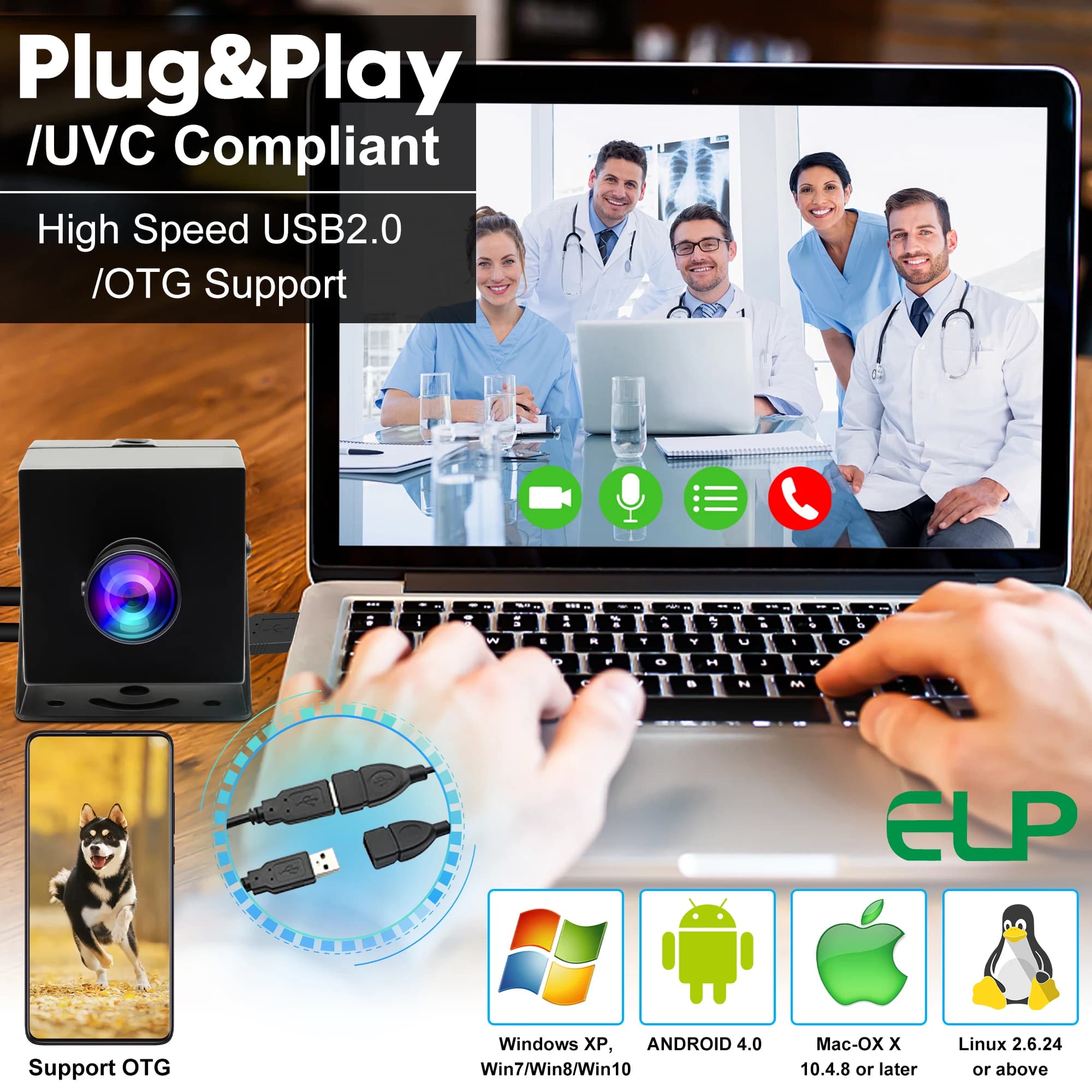 ELP 12MP Fisheye Webcam CMOS IMX577 120fps Full HD 1920x1080P Motion Capture USB Camera with M12 Mount Wide Angle 164/200 Degree