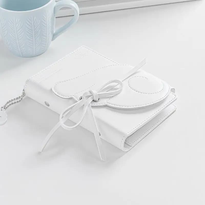 Angel Wings 3 Fold Binder Journal PU Leather Multi Pocket Notebook Cute Portable Writing Diary for School Office Travel Gifts
