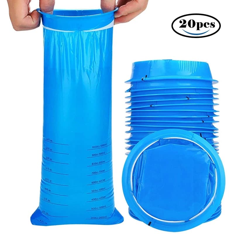 20 pcs 1000 ml portable disposable travel car airplane mal movement nausea vomit cleaning bag clean eco-friendly plastic bag