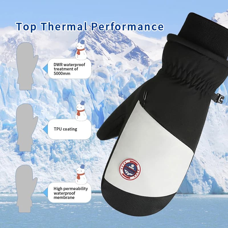 Guanti da sci invernali da uomo, guanti da equitazione per coppia, caldi e antivento, guanti da equitazione per moto touch screen