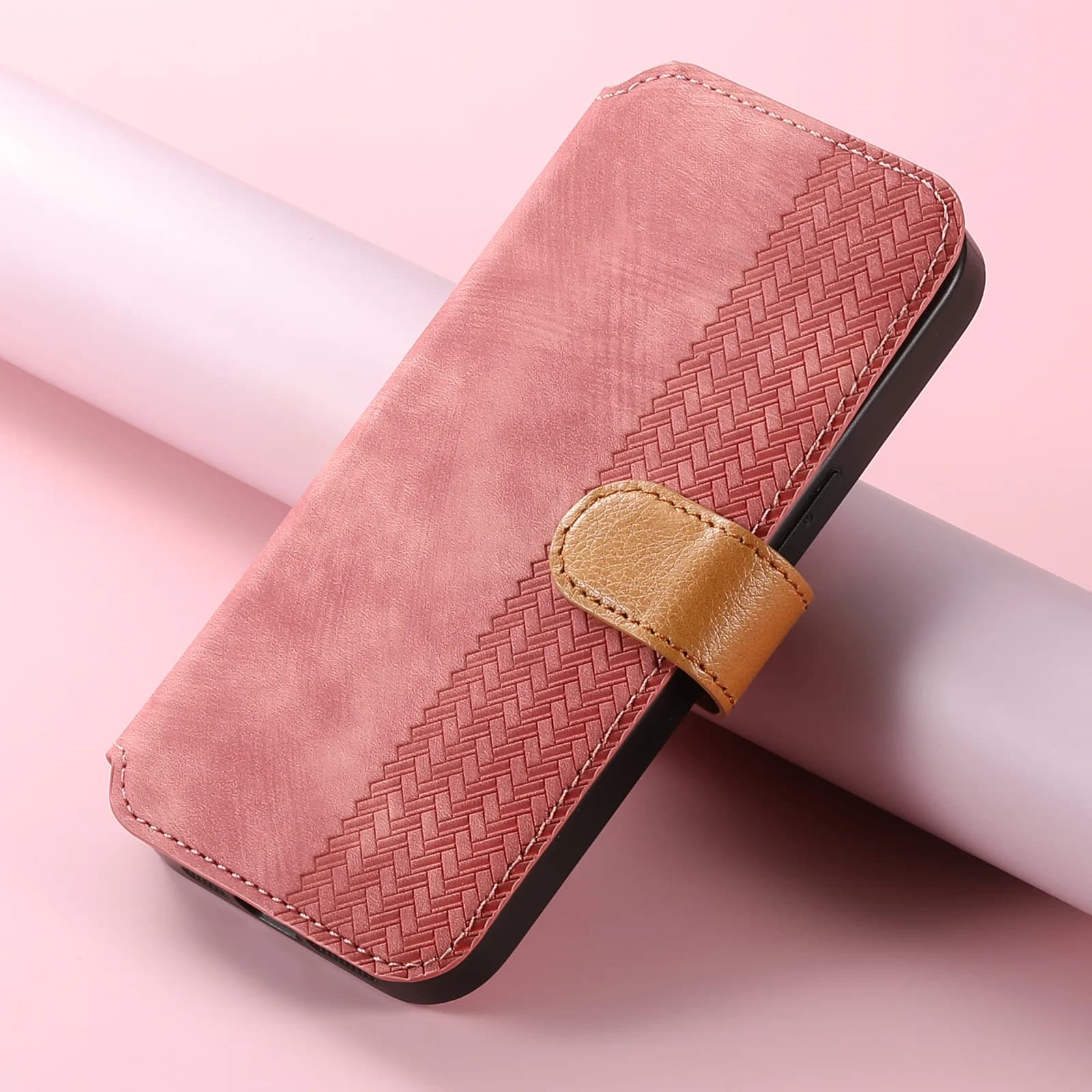 Custodia a Portafoglio in Pelle PU con Protezione RFID Antifurto e Slot per Carte, per iPhone 17 16E 15 14 13 12 11 Mini Plus Pro Max, con Cinturino da Polso