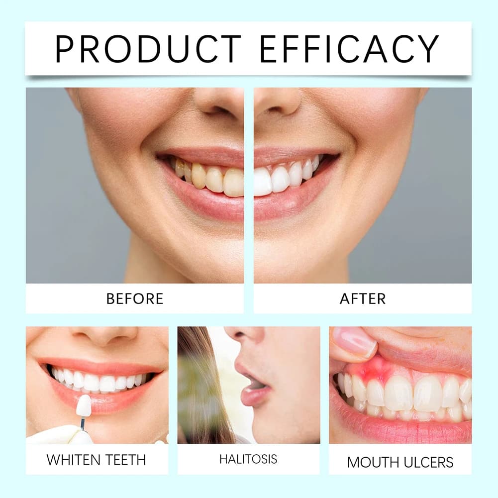 Natural whitening powder for breath in refreshing whitening powder for everyday use