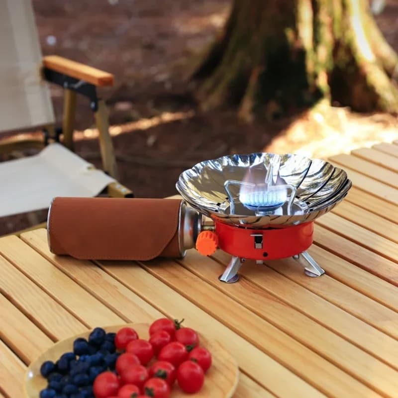 Antivento Outdoor Mini Portatile Piccola Carta Stufa Picnic Stufa Testa Stufa Alpinismo Viaggio Stufa Pieghevole Stufa da campeggio