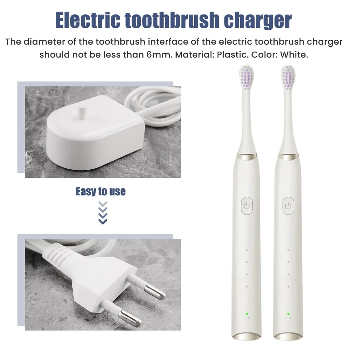 Quality! Suitable for Philips HX8140, HX6100, HX9112, HX3110 Induction Charger Adapter for Electric Toothbrush