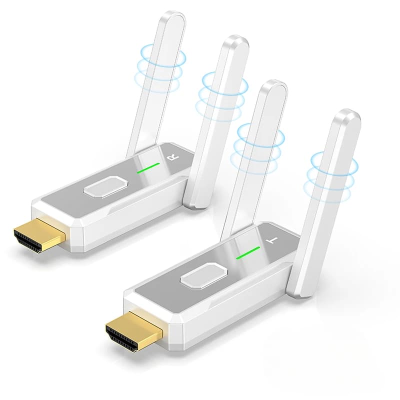 Extender HDMI Wireless 1080P con Trasmettitore e Ricevitore per Trasferire Computer/Laptop/MAC su TV HD/Display/Proiettori