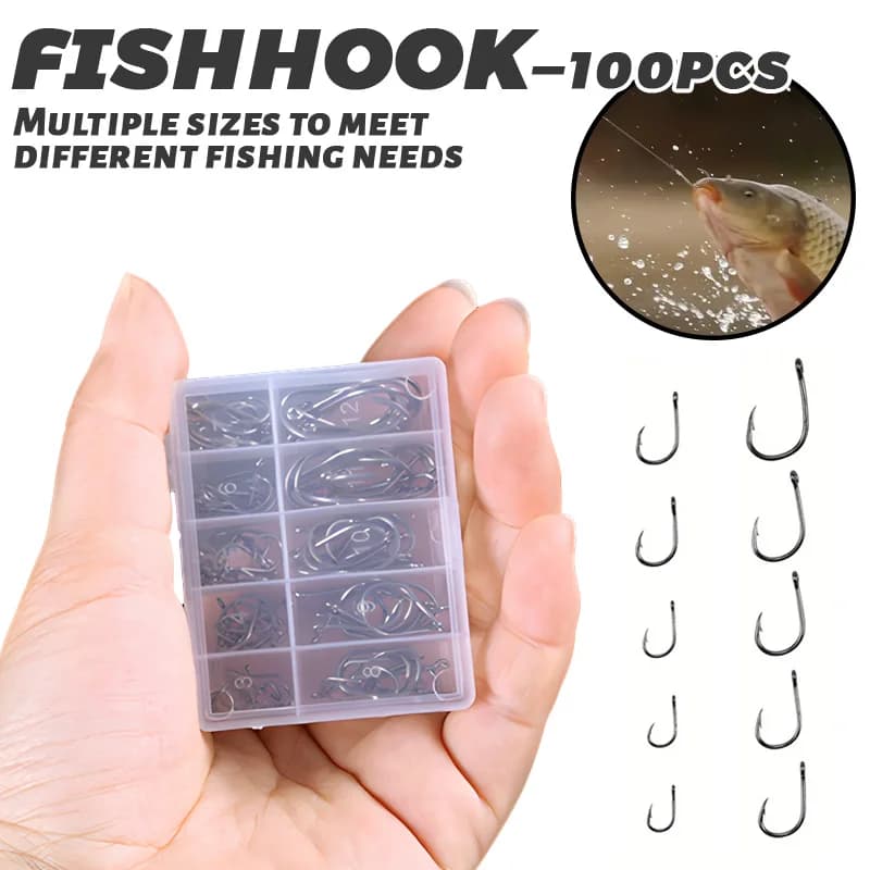 I love sharp fishing from 100/500 pieces with ardillon, supplied with storage box, suitable for fresh and salt water fishing, fishing accessories