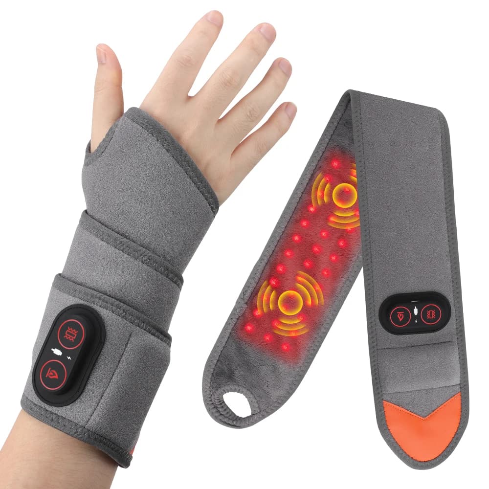 Protezione per il polso con riscaldamento senza fili Protezione sportiva Supporto per massaggiatore per le mani Supporto per cinturino Strumento per tutore Dispositivo per l'assistenza sanitaria per il calore
