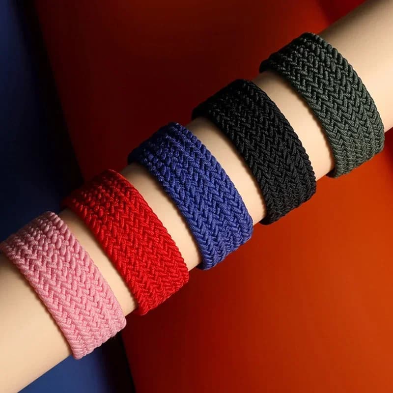 Cinturino intrecciato Solo Loop per Samsung Galaxy watch 6/5/4/3/6 classic/active 2 Bracciale 22mm/20mm Amazfit GTS 4 mini-3-pro-2e band
