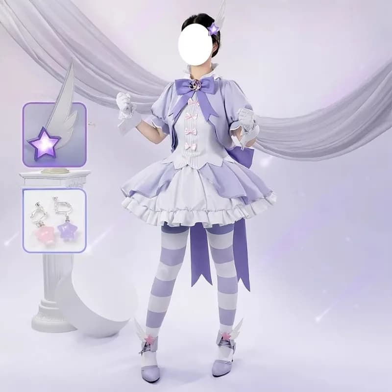 Costume Cosplay Uzawa Reisa, Princess Lolita Purple Dress for Magic Girls, Outfit for Role Games and Theme Celebrations for Women