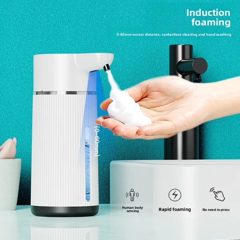 Dispenser di Sapone Automatico M15 con Sensore, Macchina Elettrica Intelligente per Schiuma, Contenitore per Detergente Montato a Parete