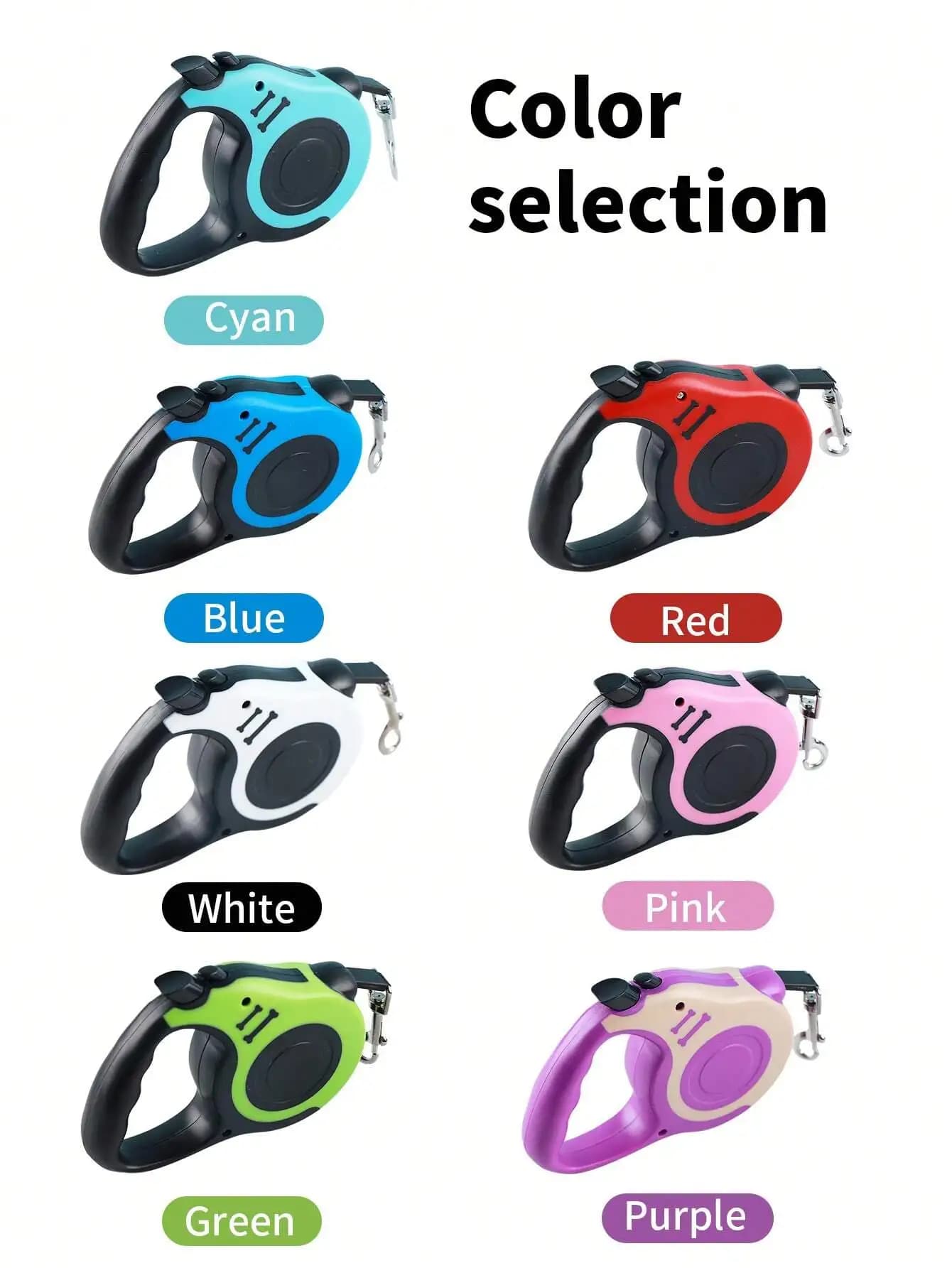 Guinzaglio retrattile automatico BVEOYPET 3M 5M in nylon resistente per cani di piccola taglia e gatti