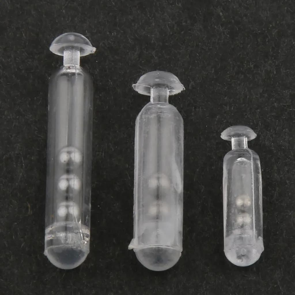 10 pz Plastica Verme Jig Richiamo di Pesca Sonaglio Scuotere Palle Inserto Suono Attira Tubi