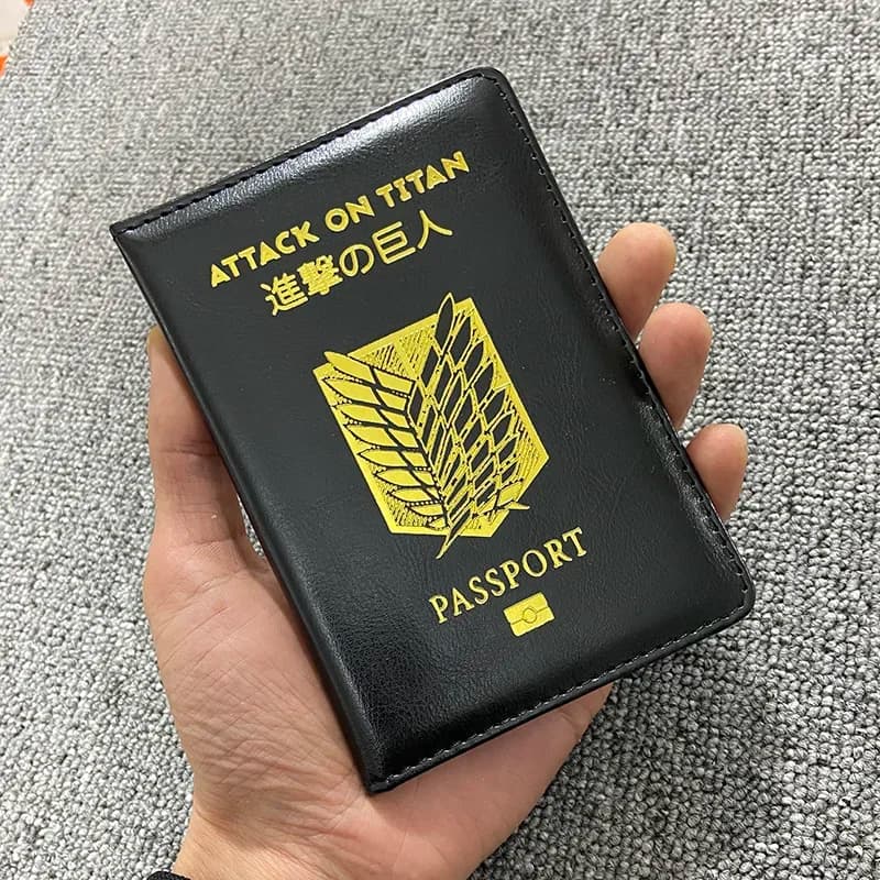Custodia per passaporto dei cartoni animati portafoglio da viaggio Organizer per documenti custodia in pelle Pu per porta carte di credito per passaporto
