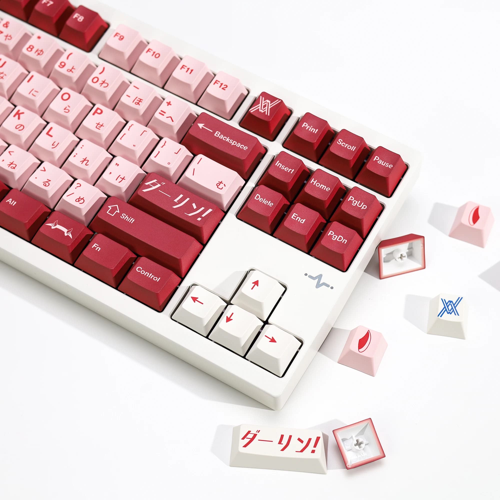 KBDiy GMK Darling Copritasti PBT giapponese Retro Alice Cherry Profilo ISO Keycap per MX Switch 60 Gaming Tastiera meccanica Aula
