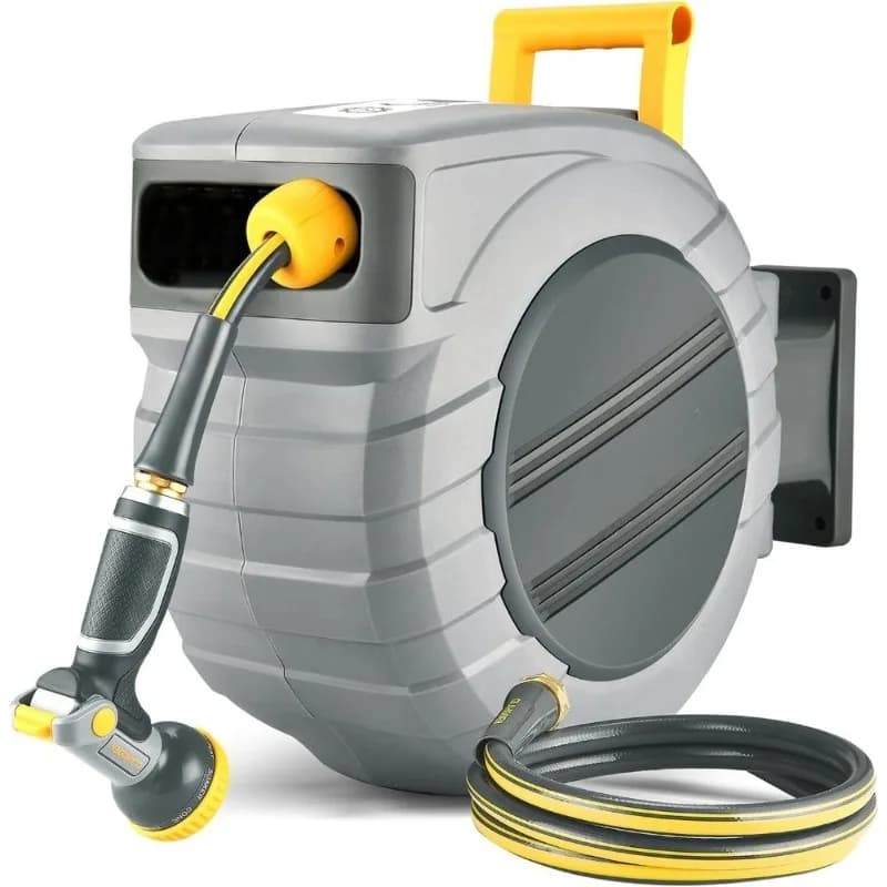 Shipping to United States Automatic Retractable Garden Wrap 100 Feet Wall Mount for Heavy Duty Wrap 9 Models Swivel 180