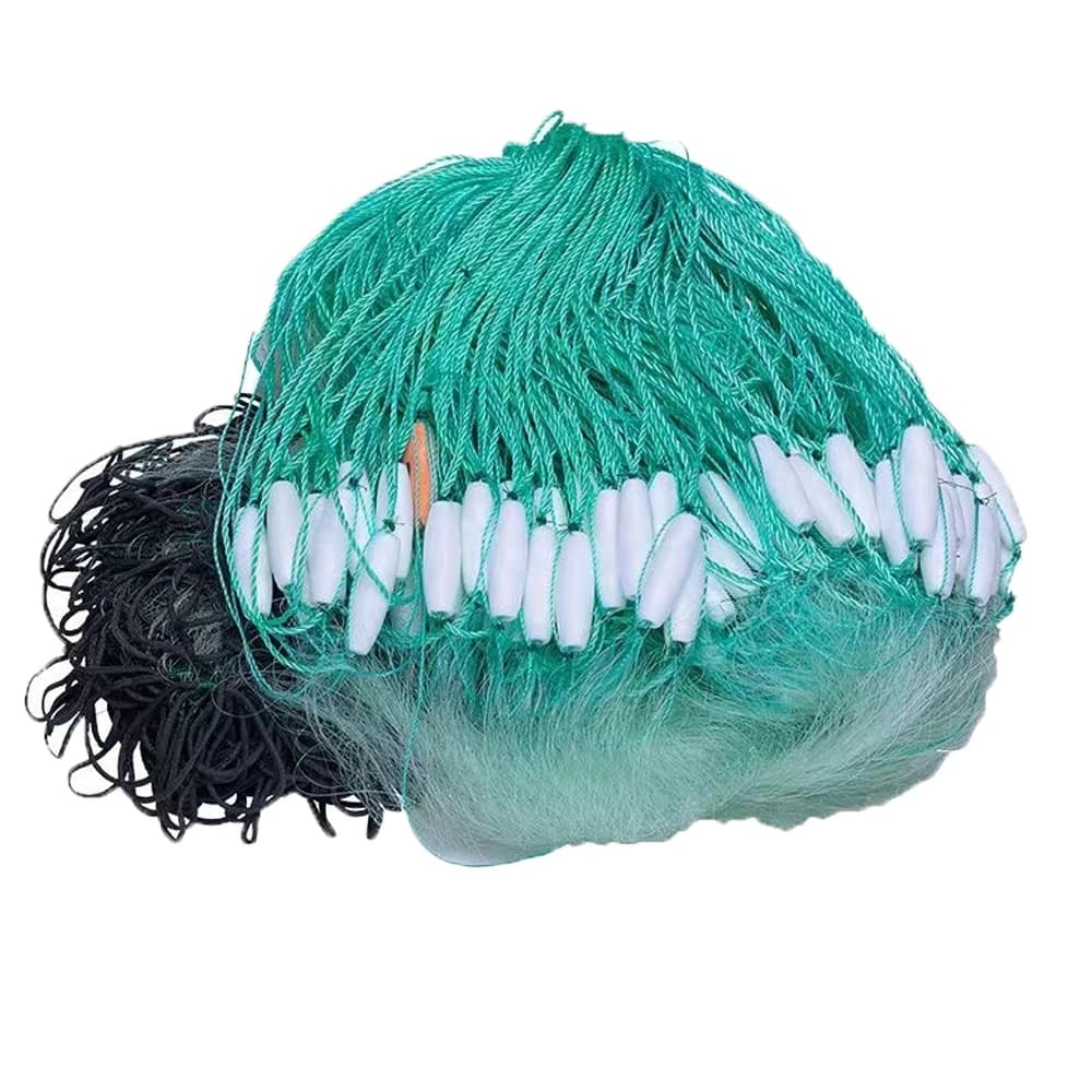 POUI COME DERAM Rete da pesca in nylon monofilamento d'acqua dolce Boa ad alta densità Rete da imbrocco a tre strati, Lunghezza 75 m, Maglia 40 mm-80 mm