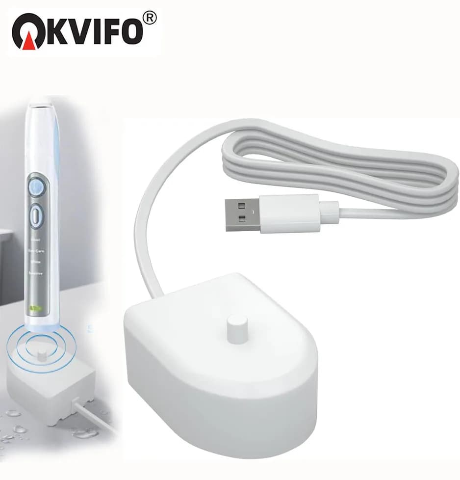 Replacement charging base for Philips Sonicare HX6100 electric toothbrush, HX3000 / HX6000 / HX8000 / HX9000 series travel charger