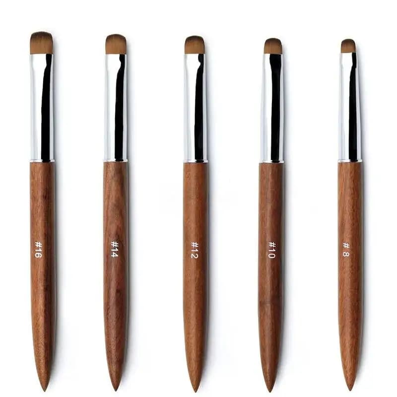 French Nail Art Brushes, Flower Drawing Pen, Versatile Nail Decoration Pen, Nail Tools, Manicure Pen with Handle in Sandalwood
