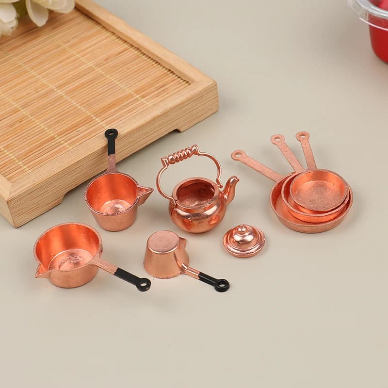 1:12 Miniature Doll House Simulating Kettle Cuddle Water Model Pot Accessory for home DIY