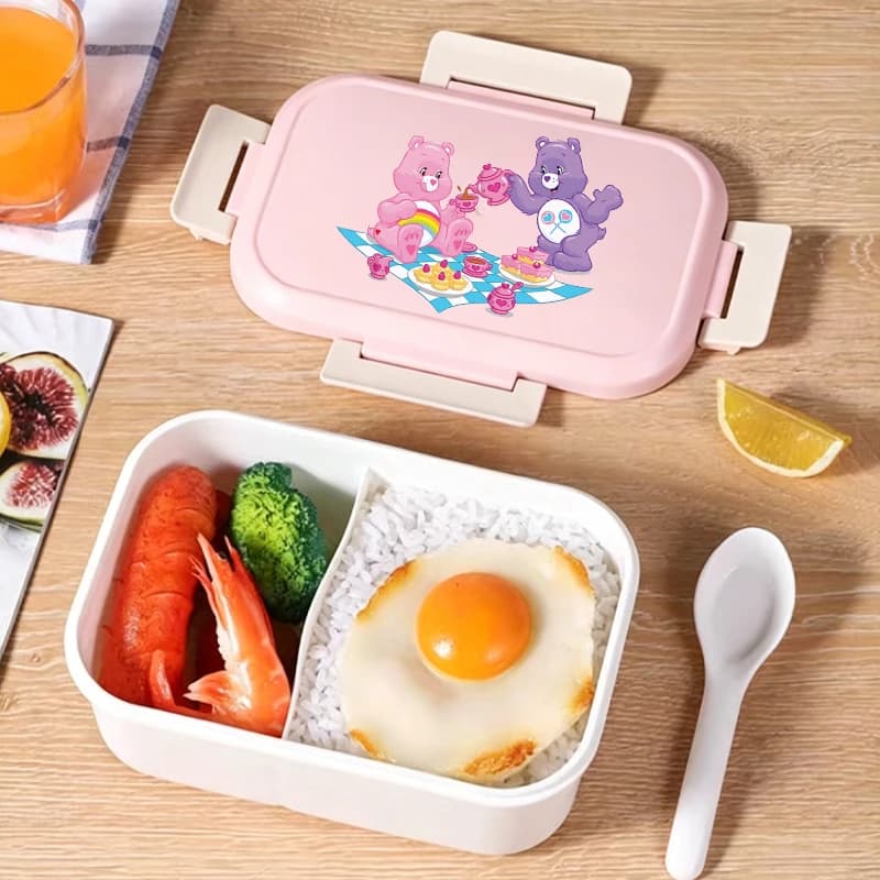 Graziosa Scatola Bento Orsetti Carini per Bambini e Bambine, Contenitore Porta Pranzo Anime per Scuola, Picnic, Ufficio, Regalo