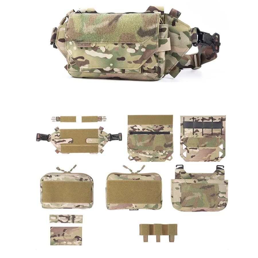Borsa medica tattica per petto Rotolo 1 Custodia per trauma Custodia medica IFAK Custodia per kit di pronto soccorso Camo