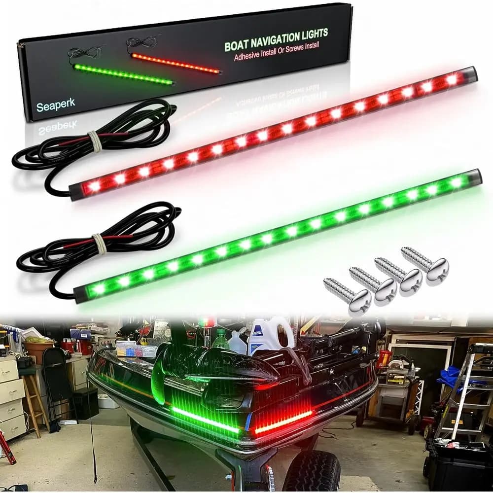 Luci di Navigazione LED Marine - Rosse e Verdi per Barche, Illuminazione di Prua, Pesca Notturna e Nautica