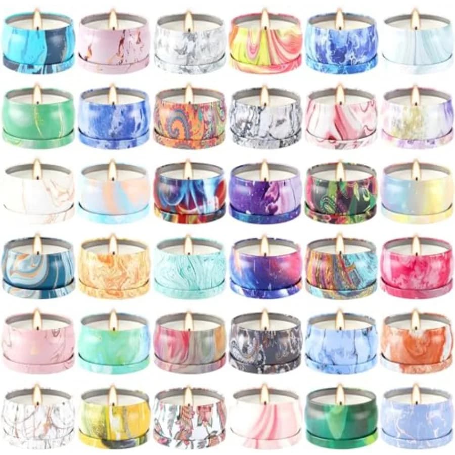 Set Regalo di 36 Candele Profumate, Candele Fragranti per Donne, Candele in Barattolo Portatile da 2,5 OZ per Spa, Yoga, Bagno, Aromaterapia