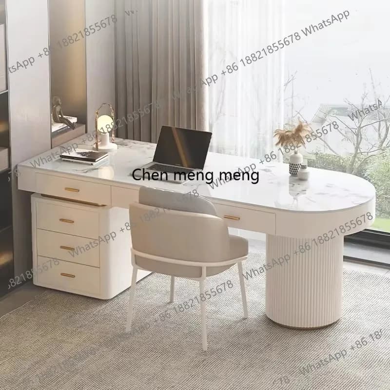 Scrivania da Ufficio di Lusso RR, Organizzatore in Legno con Spazio di Archiviazione, Scrivania per Computer, Tavolo da Conferenza, Mesa Escrivaninha, Arredamento