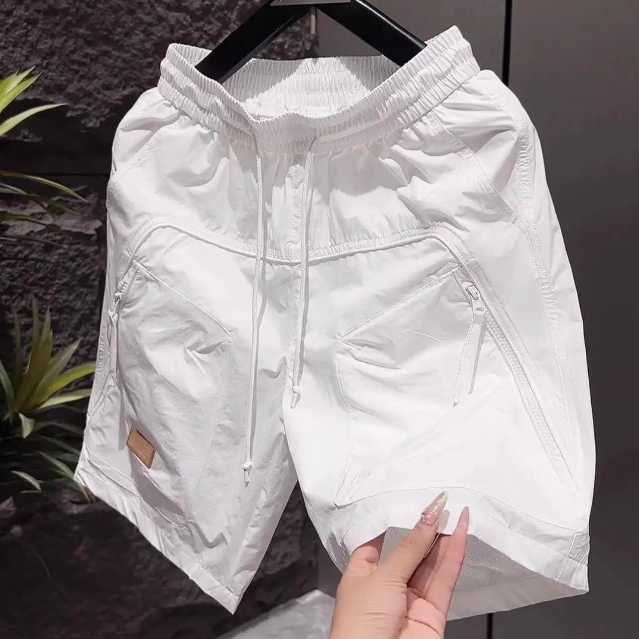 American Style Summer Quick Dry Four-Quarter Shorts Men's Lightweight Breathable Loose Fit Sports Beach Five-Quarter Pants