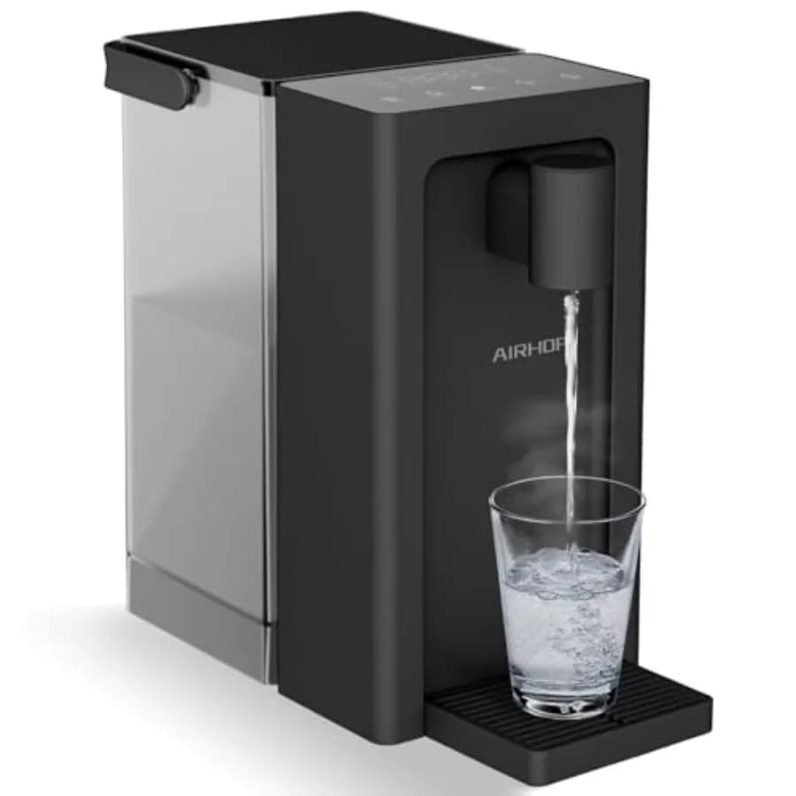 Dispenser Acqua Calda Istantanea da Tavolo con Riscaldamento Rapido, Blocco Bambini, 5 Temperature Regolabili e 3 Livelli di Erogazione
