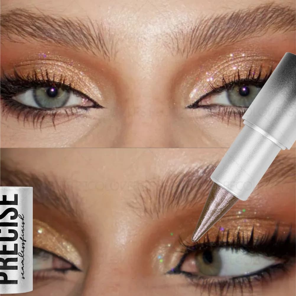 1PC Shimmering Sparkle Eyeshadow Pencil - Stick powder perlescent for day and night look, multicolor for light beige, eye makeup