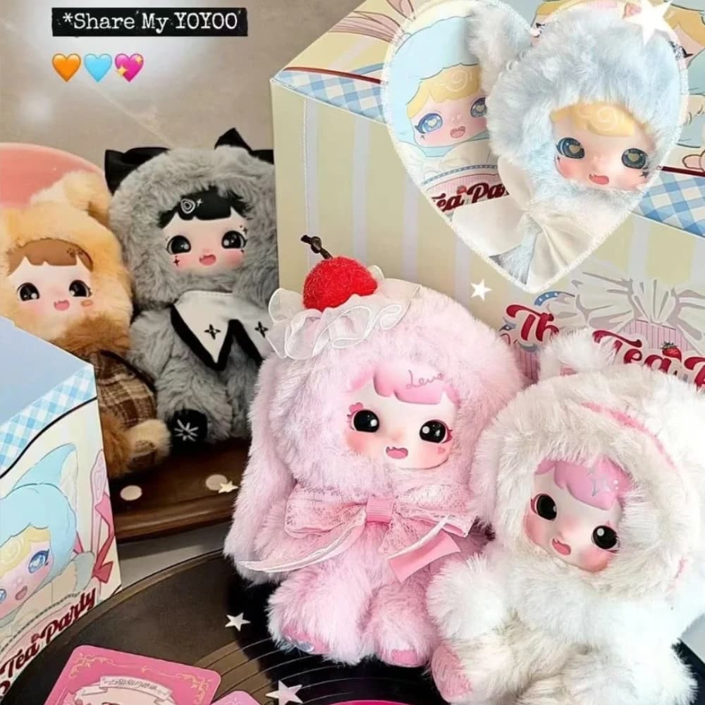 YOYOO The Tea Party Cute Secret Blind Box Ciondolo Kawaii Anime Bambola Sorpresa Borsa Ornamento Portachiavi Action Figure Regali Giocattoli