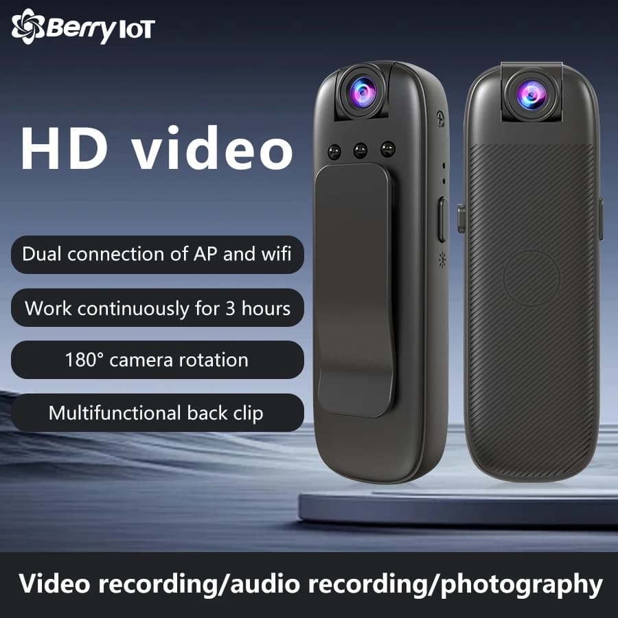 Mini 1080P camera with infrared night vision Portable home security camera Motion detection Bidirectional voice intercom